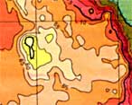 Cordell Bank 20 fathom peak contours